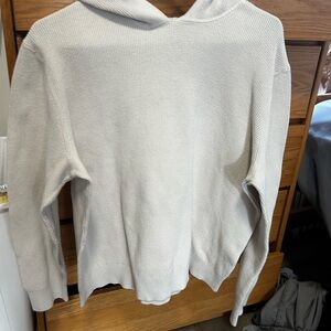 Banana Republic Knit/Woven White Hoodie